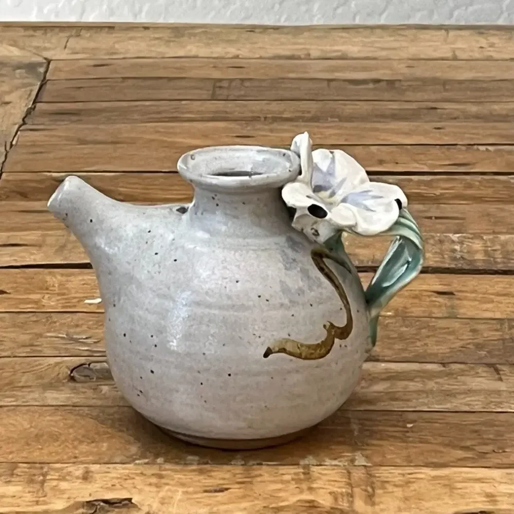 Studio Art Pottery Clay Teapot 4